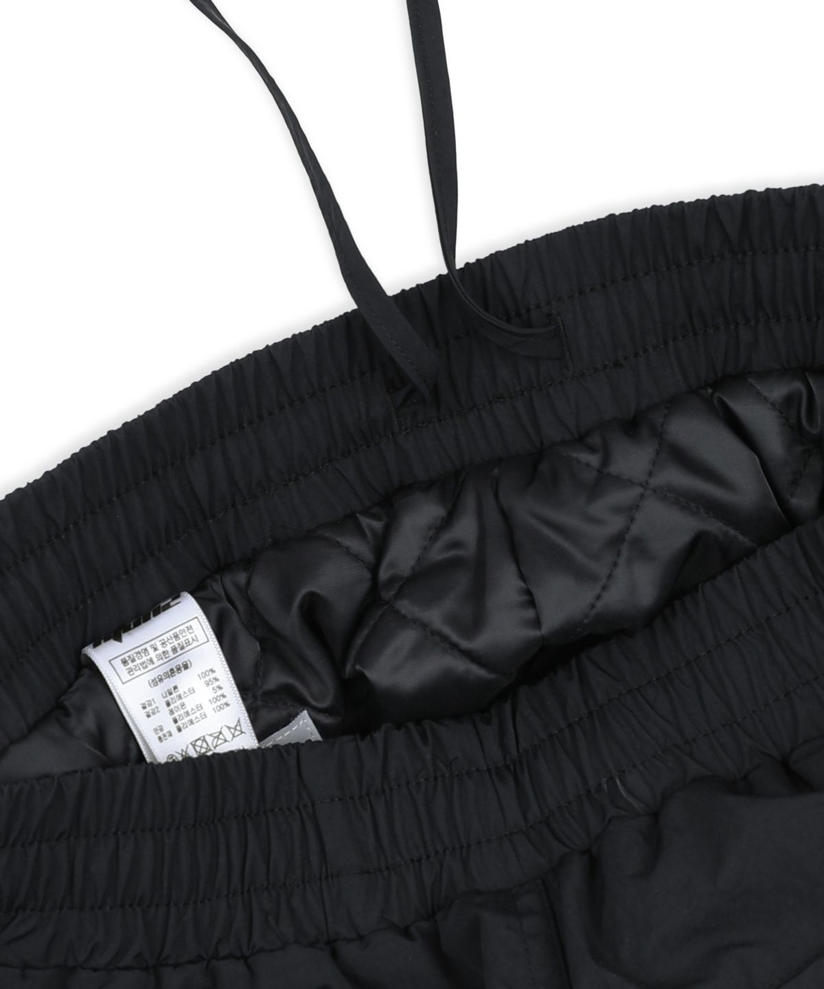 엑스톤즈(XTONZ) XP312 체크 나일론 퀼팅 패딩 팬츠 (BLACK)