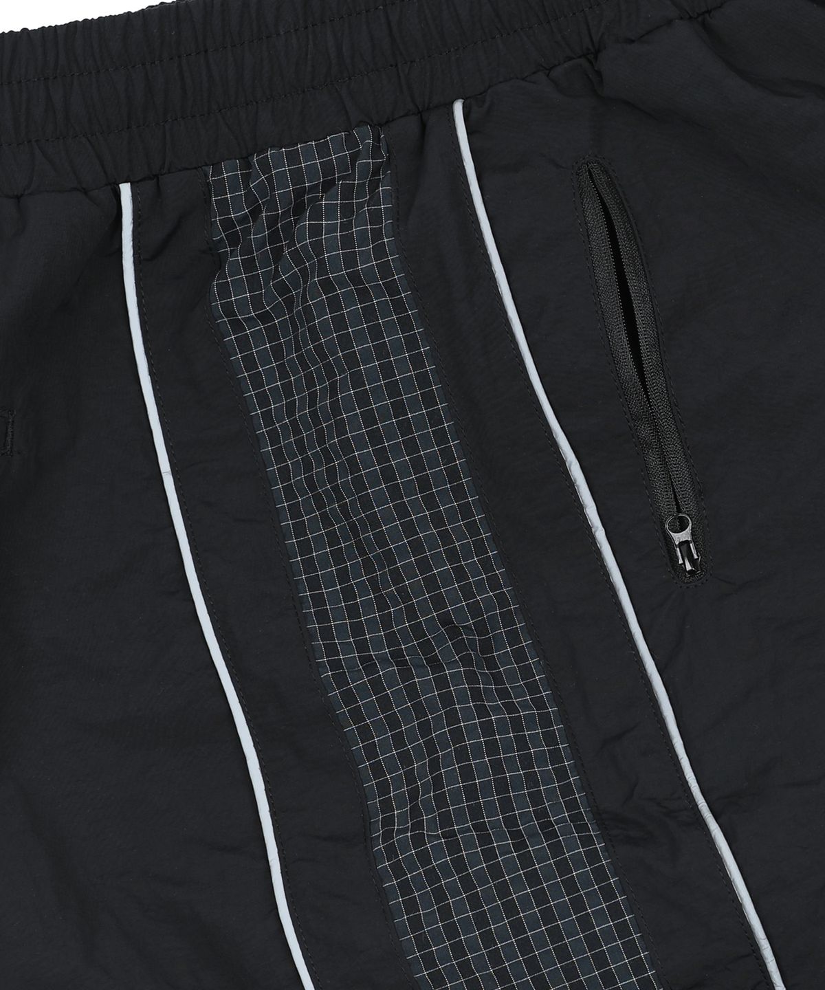 엑스톤즈(XTONZ) XP312 체크 나일론 퀼팅 패딩 팬츠 (BLACK)