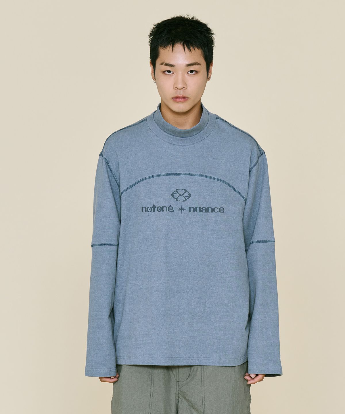논타입(NONTYPE) TURTLE STITCH LONG T-SHIRTS (NAVY)