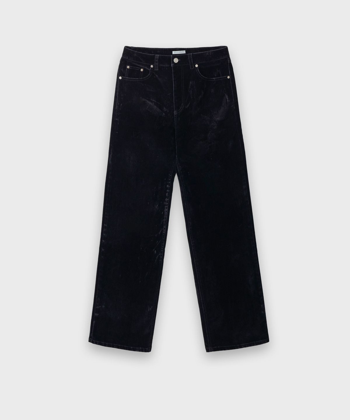 더스티화이트(DUSTYWHITE) VELVET WASHED DENIM STRAIGHT PANTS
