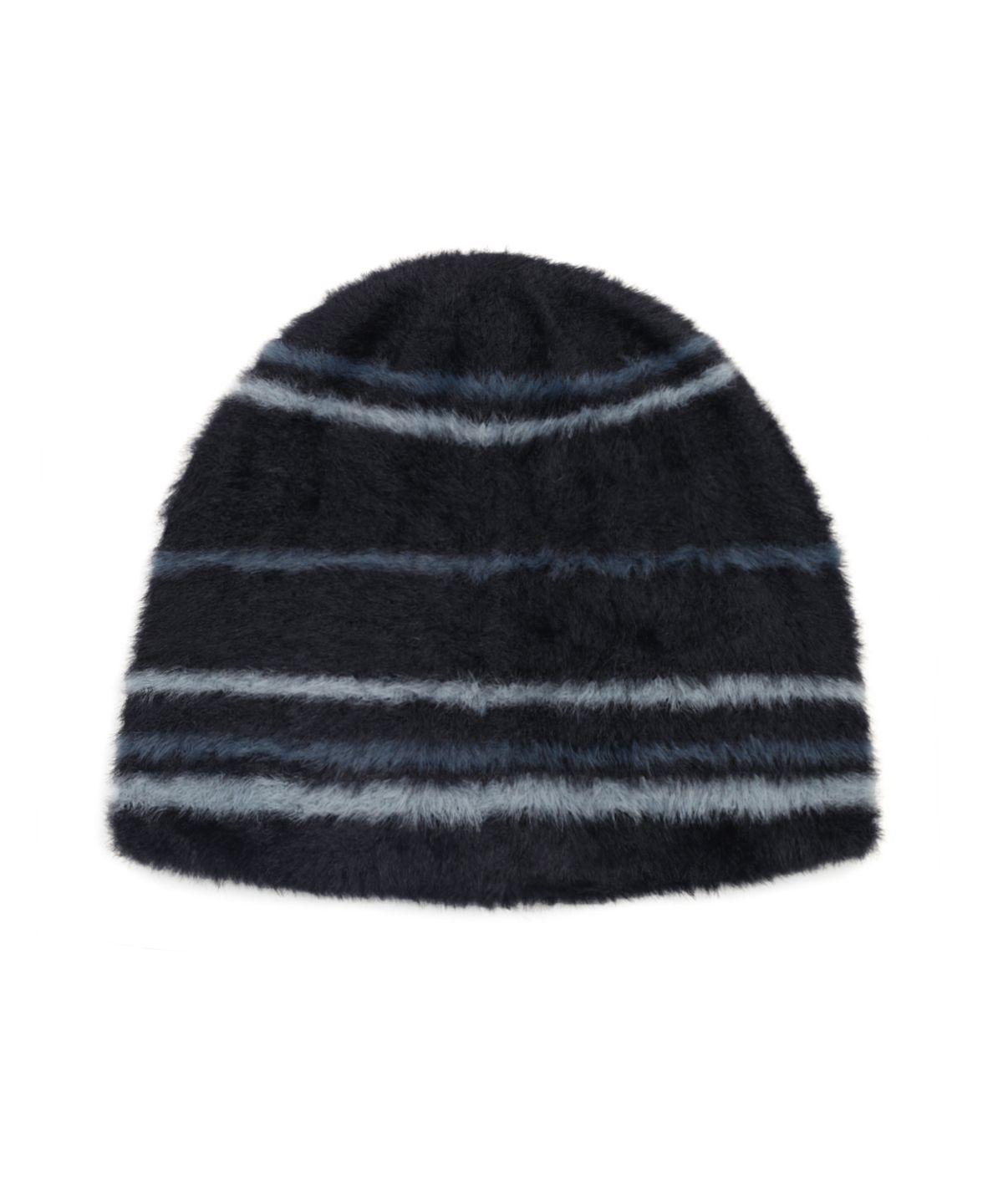 엑스톤즈(XTONZ) XTA095 스트라이프 소프트 헤어리 비니 (BLACK)