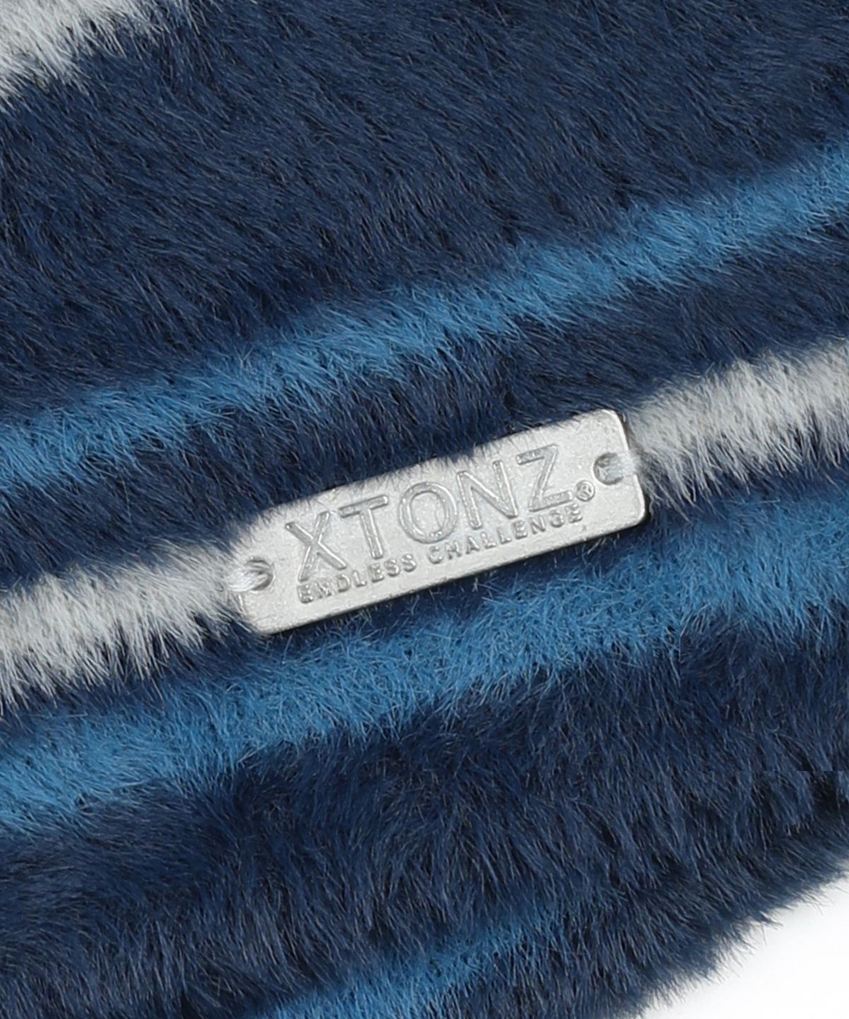 엑스톤즈(XTONZ) XTA095 스트라이프 소프트 헤어리 비니 (BLUE)