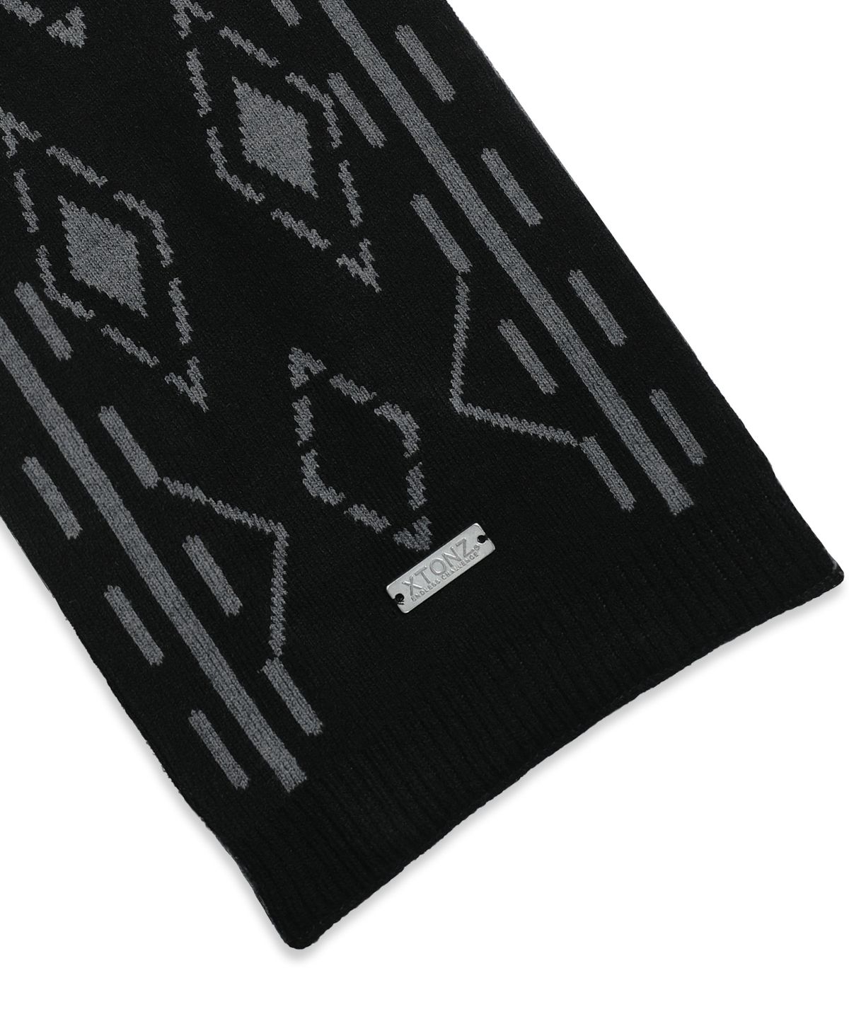 엑스톤즈(XTONZ) XTA096 에스닉 투톤 리버시블 머플러 (BLACK/CHARCOAL)
