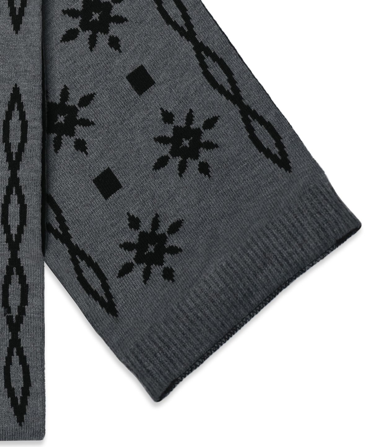 엑스톤즈(XTONZ) XTA096 에스닉 투톤 리버시블 머플러 (BLACK/CHARCOAL)