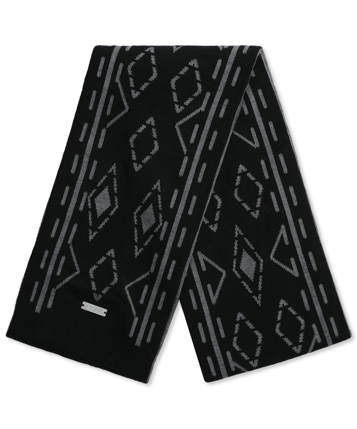 엑스톤즈(XTONZ) XTA096 에스닉 투톤 리버시블 머플러 (BLACK/CHARCOAL)