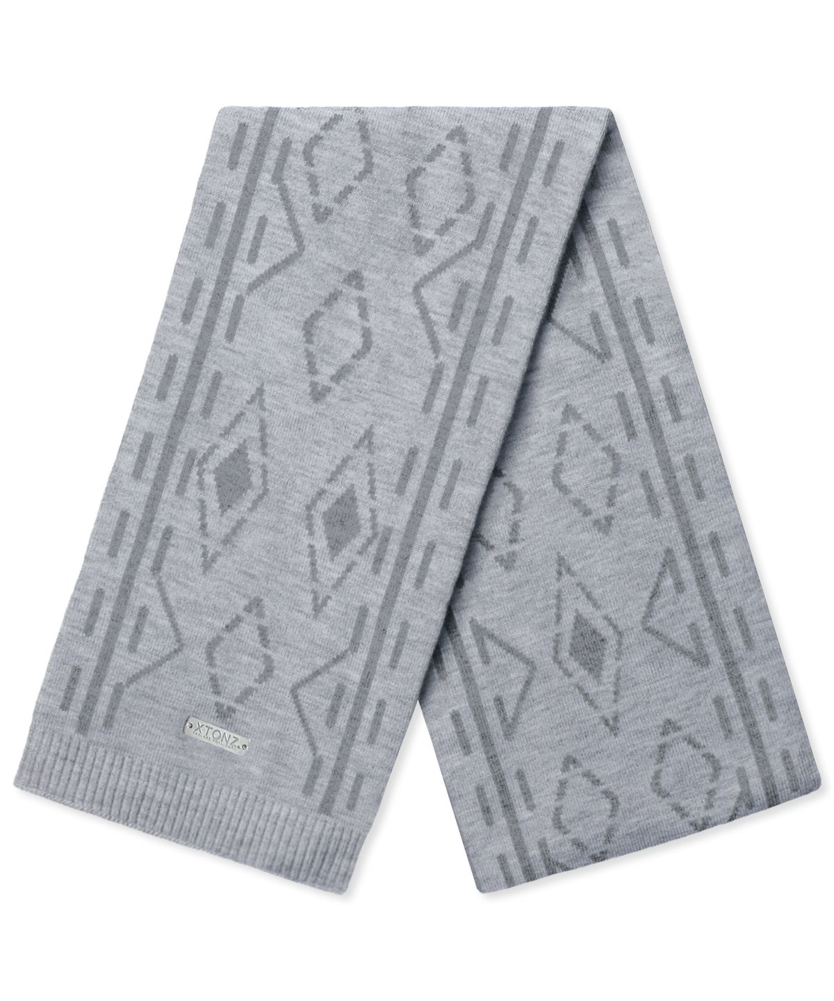 엑스톤즈(XTONZ) XTA096 에스닉 투톤 리버시블 머플러 (LIGHT GRAY/GRAY)