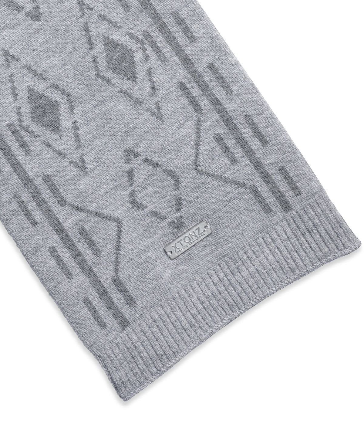 엑스톤즈(XTONZ) XTA096 에스닉 투톤 리버시블 머플러 (LIGHT GRAY/GRAY)