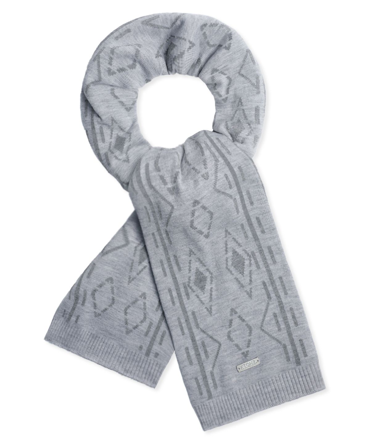 엑스톤즈(XTONZ) XTA096 에스닉 투톤 리버시블 머플러 (LIGHT GRAY/GRAY)