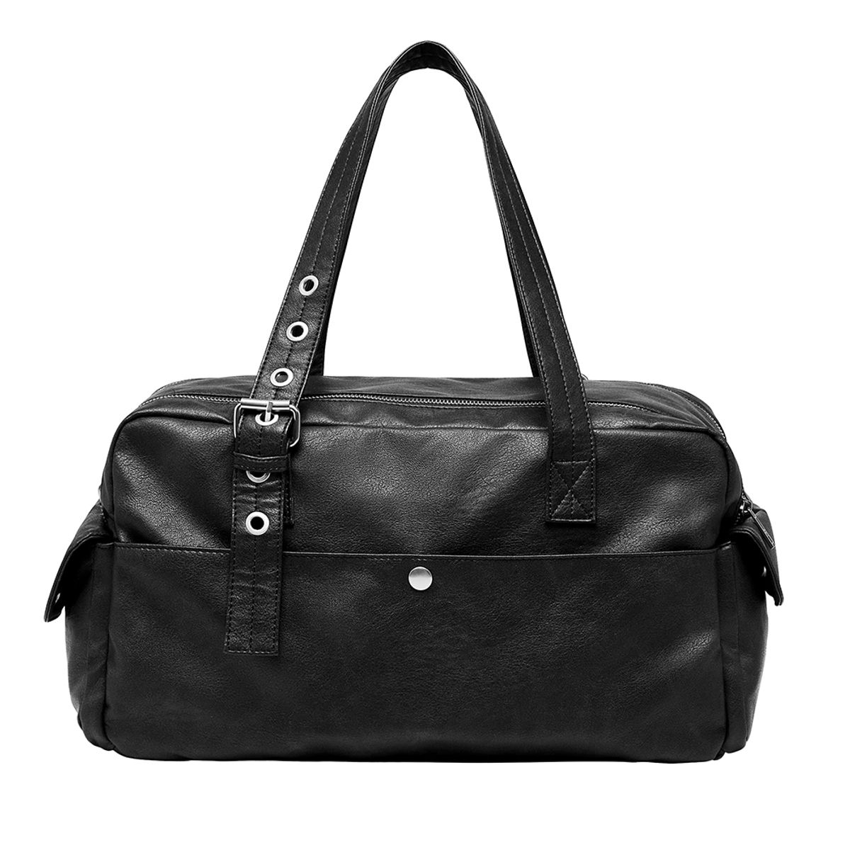 블랙 퍼플(BLACK PURPLE) 오버로드 카고 백  Overload Cargo Bag_Leather Black