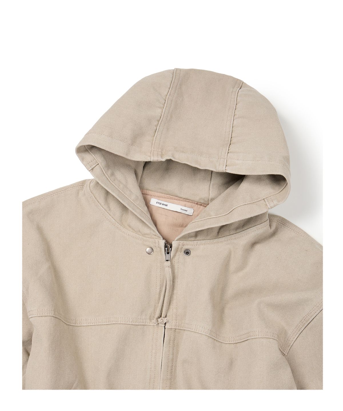 이티씨이(ETCE) (BASE) VINTAGE HOOD WORK JACKET (BEIGE)