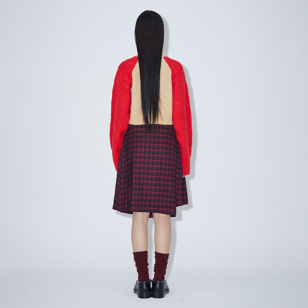 라라폭스(LALAFOX) LOOSE KNIT KNEE SOCKS RED 양말 BR4AK001