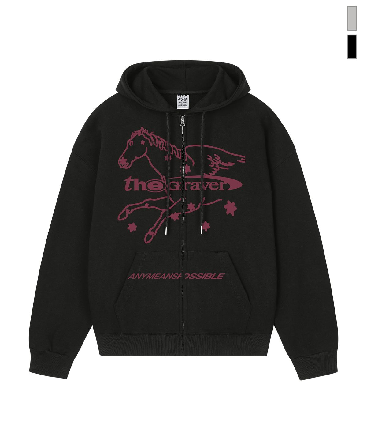 그레이버(GRAVER) [UNISEX]UNICORN 후드집업_2color