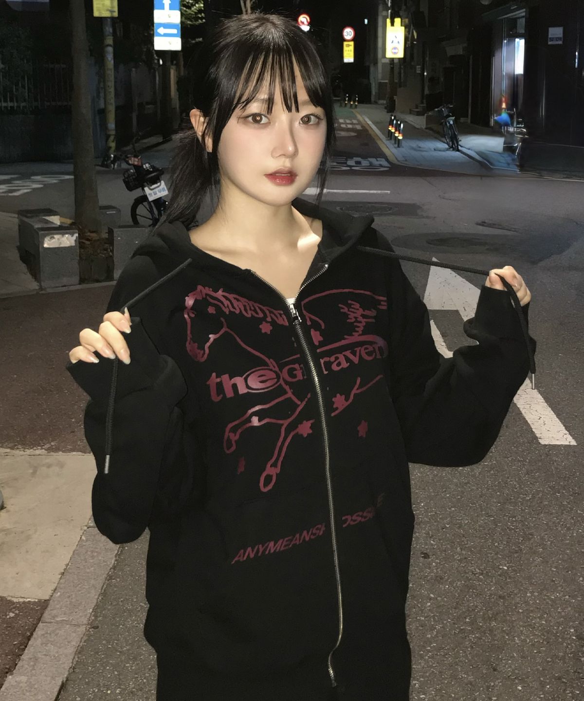 그레이버(GRAVER) [UNISEX]UNICORN 후드집업_2color