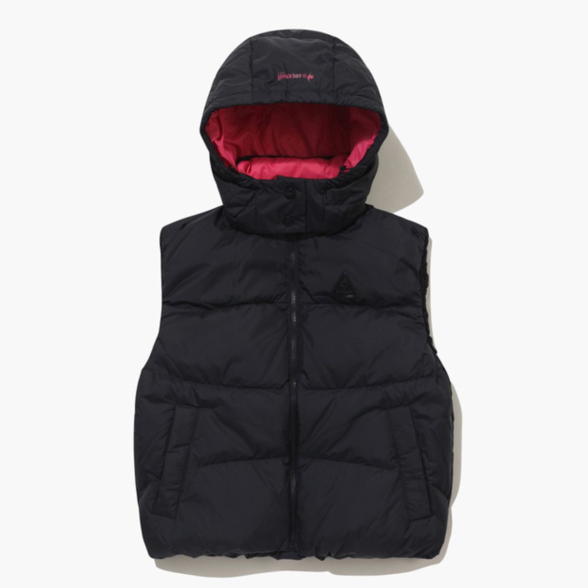 르꼬끄 골프(LECOQ GOLF) 여성 탈부착 후드 덕다운 베스트 _BLCK GQ422LWVO1