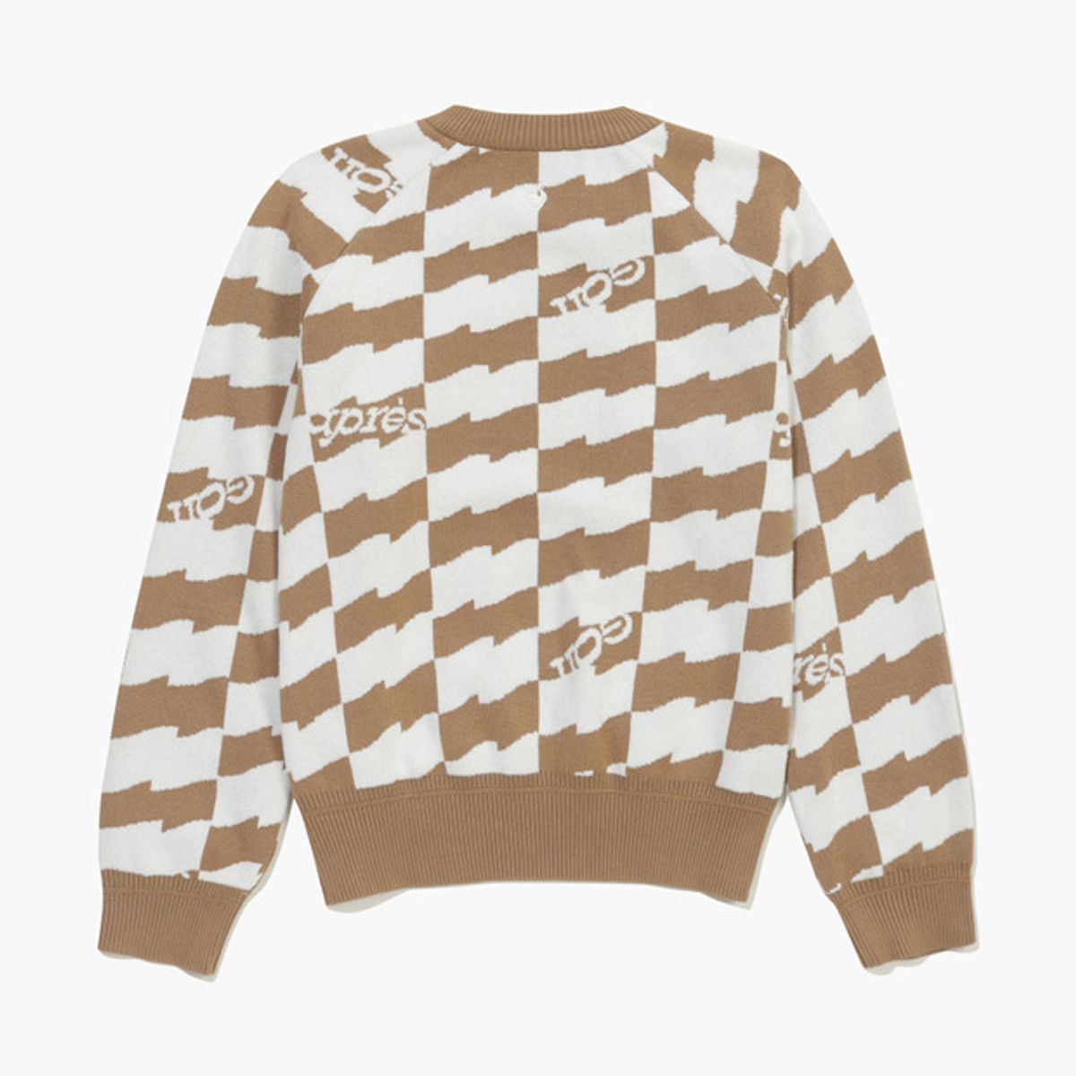 르꼬끄 골프(LECOQ GOLF) 여성 플래그 패턴 부클 방풍 스웨터 _BEGE GQ422LKPO2