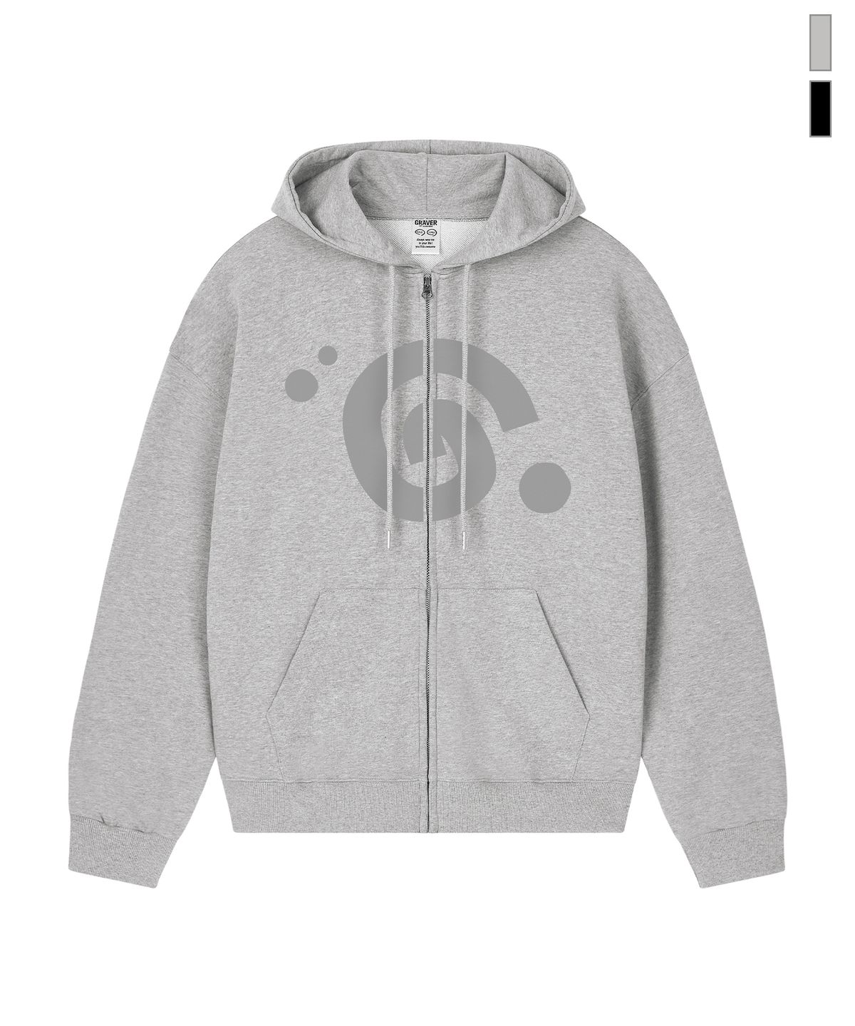 그레이버(GRAVER) [UNISEX]G SYMBOL 후드집업_2color