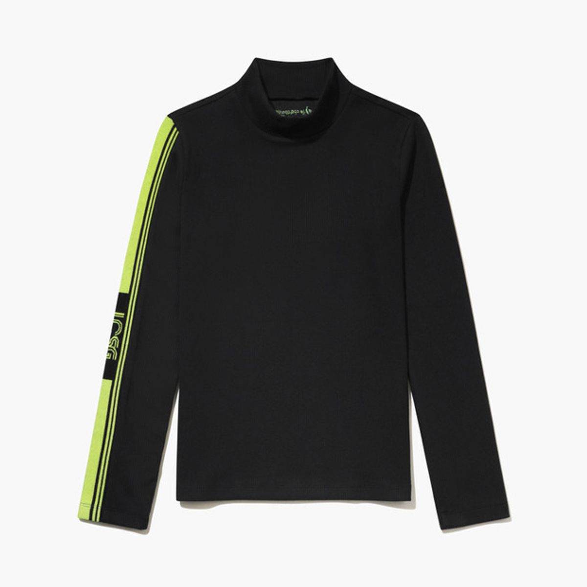 르꼬끄 골프(LECOQ GOLF) 여성 하프넥 골지 티셔츠 _BLCK GQ422LILO2
