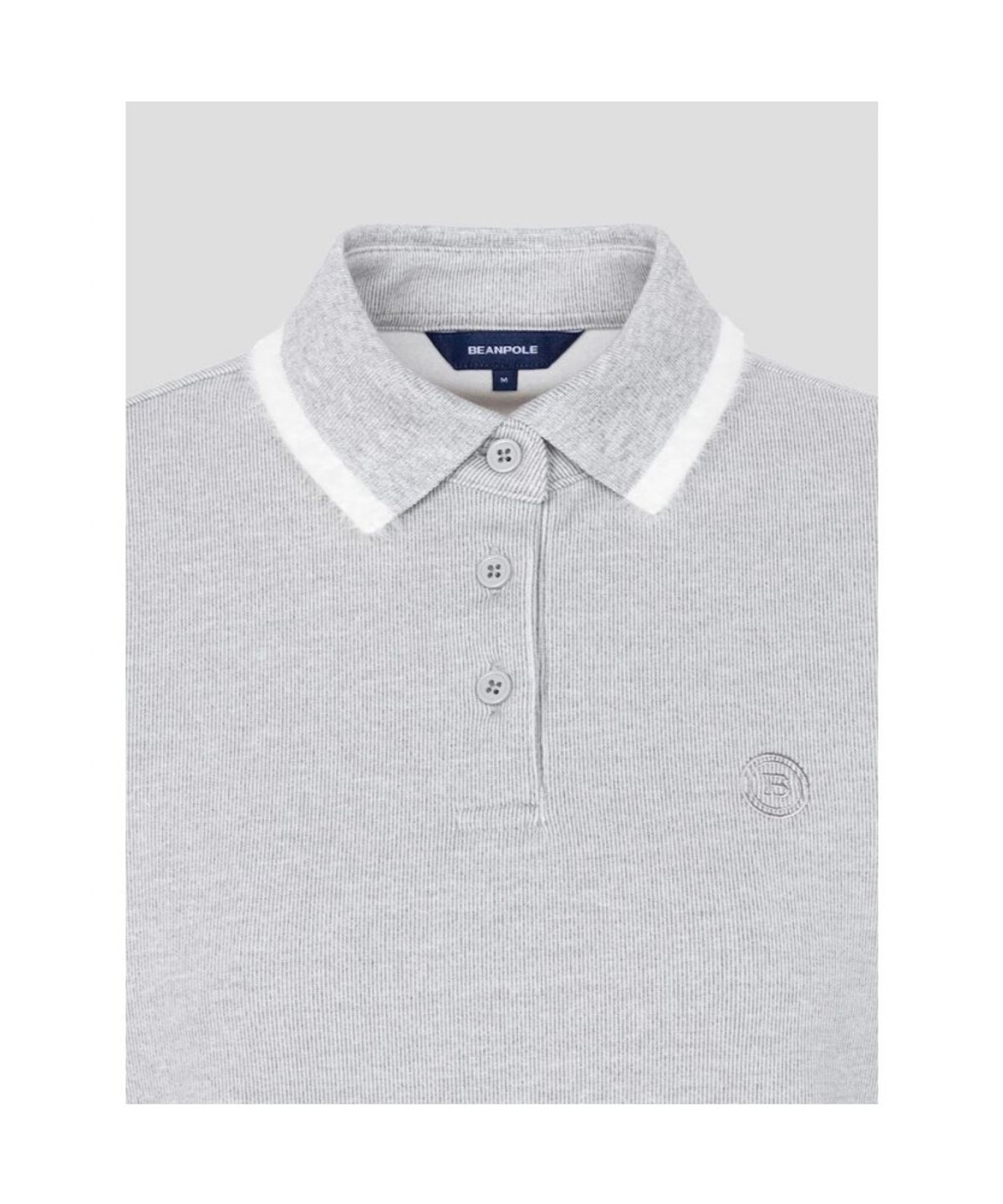 빈폴골프(BEANPOLE GOLF) 여성 기모 칼라 포인트 긴소매 티셔츠  라이트 그레이