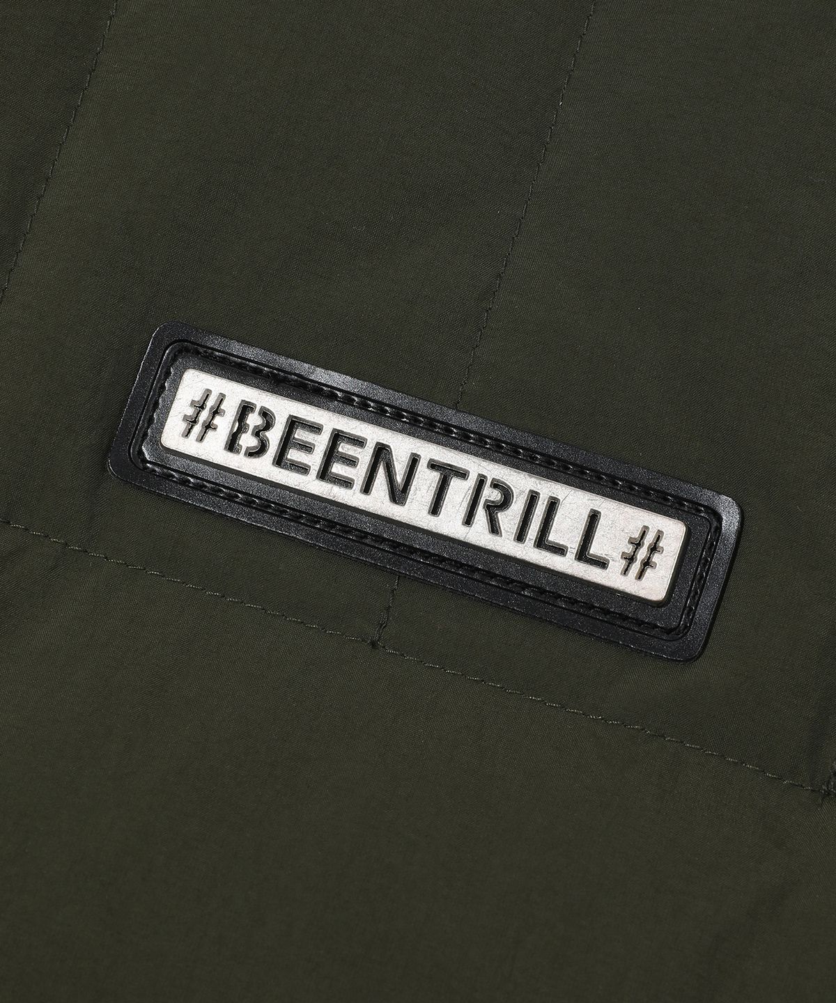 빈트릴(BEENTRILL) 와펜 라이트 숏패딩(올리브)