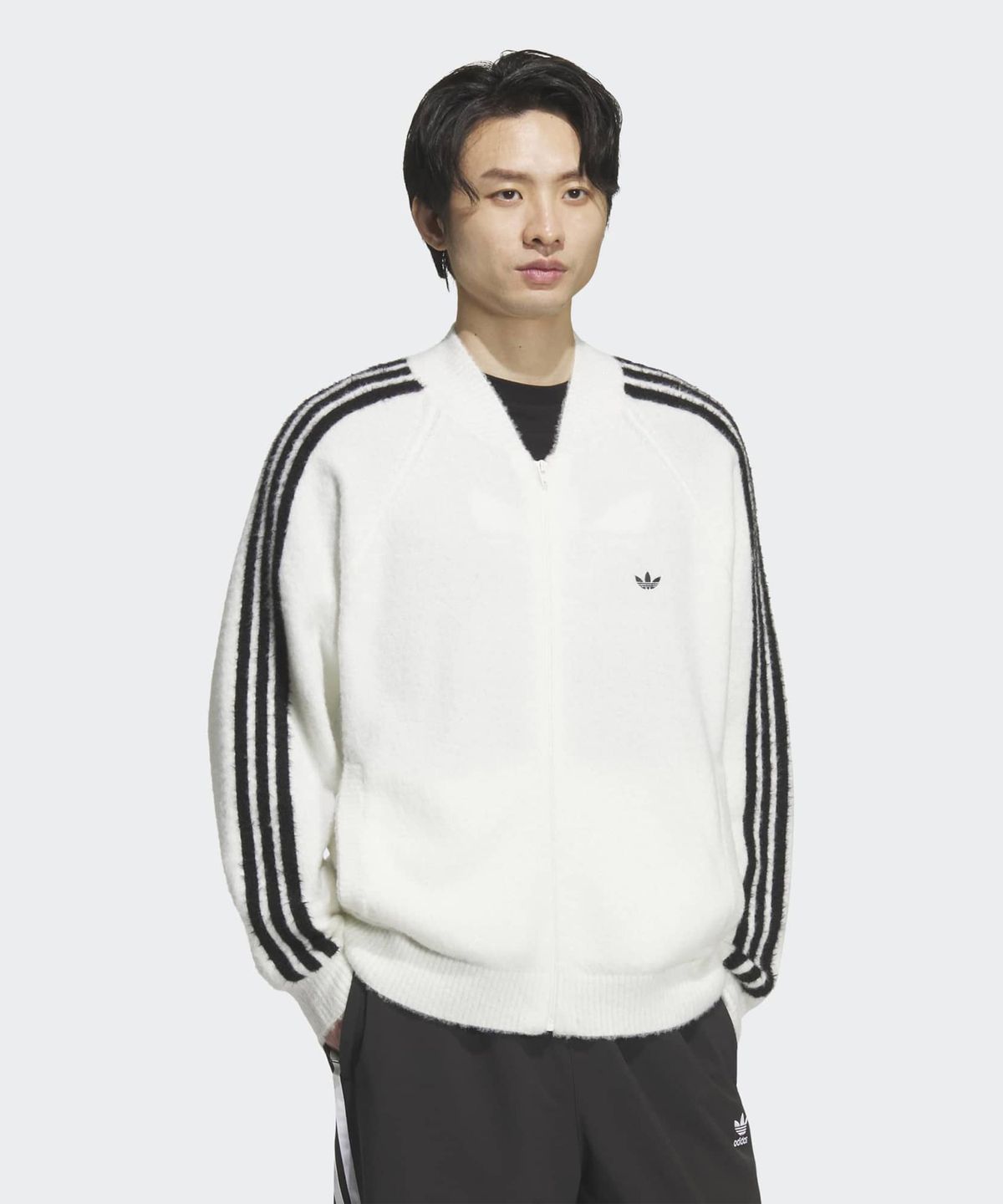 아디다스(ADIDAS) 니트 슈퍼스타 트랙탑 - 화이트 / KD9397
