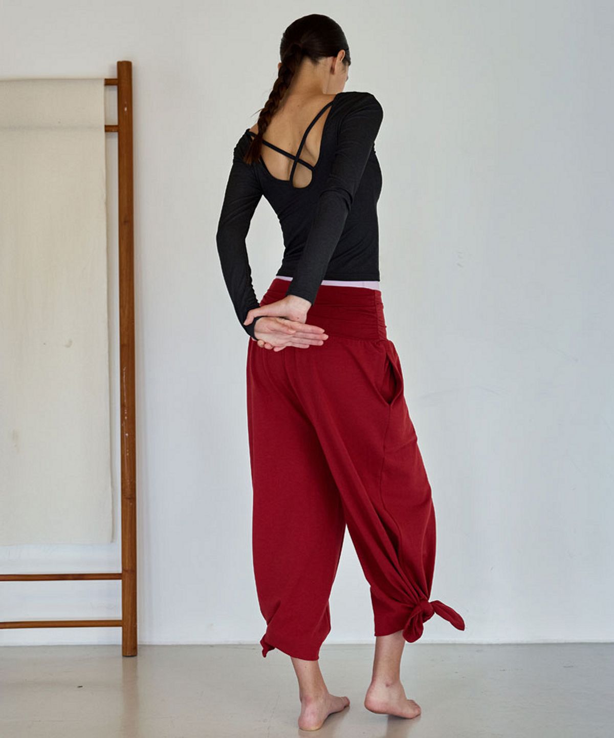 데비웨어(DEVIWEAR) 퍼지 와이드 하렘팬츠 DEVI-B0089-레드
