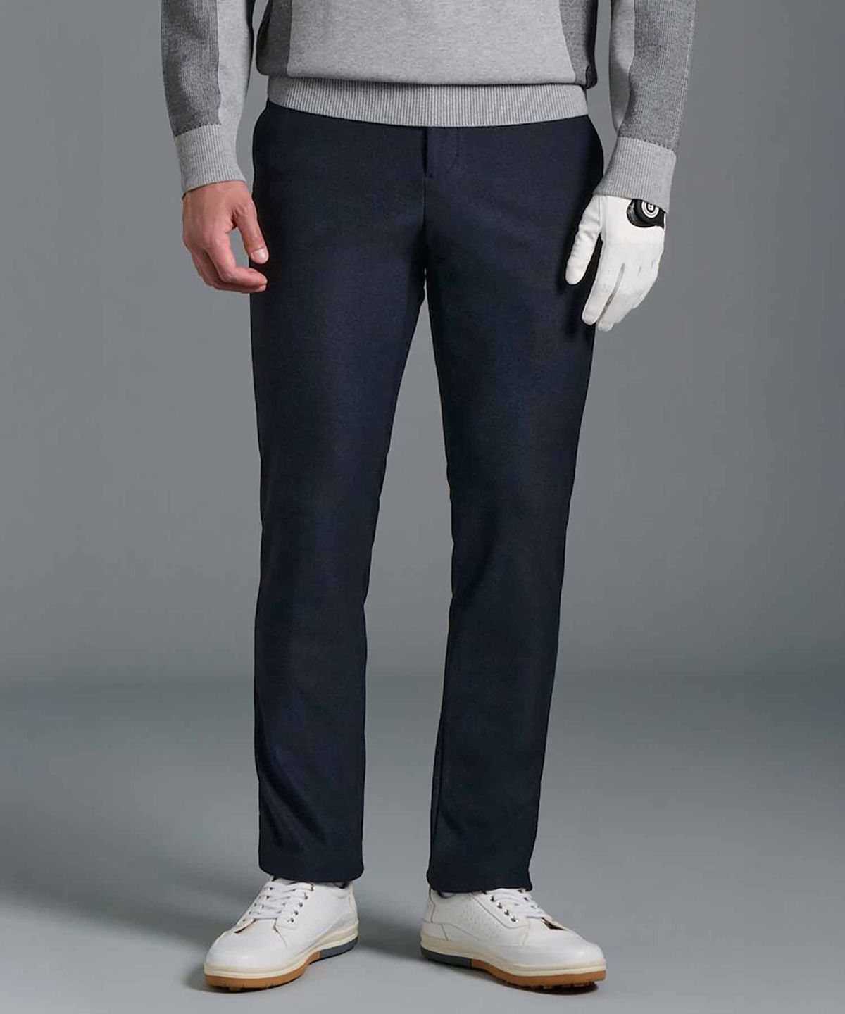 빈폴골프(BEANPOLE GOLF) 남성 잔패턴 본딩 슬림 팬츠  네이비