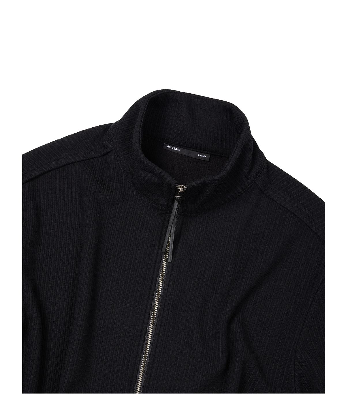 이티씨이(ETCE) (BASE) FULL KNIT ZIP UP (BLACK)