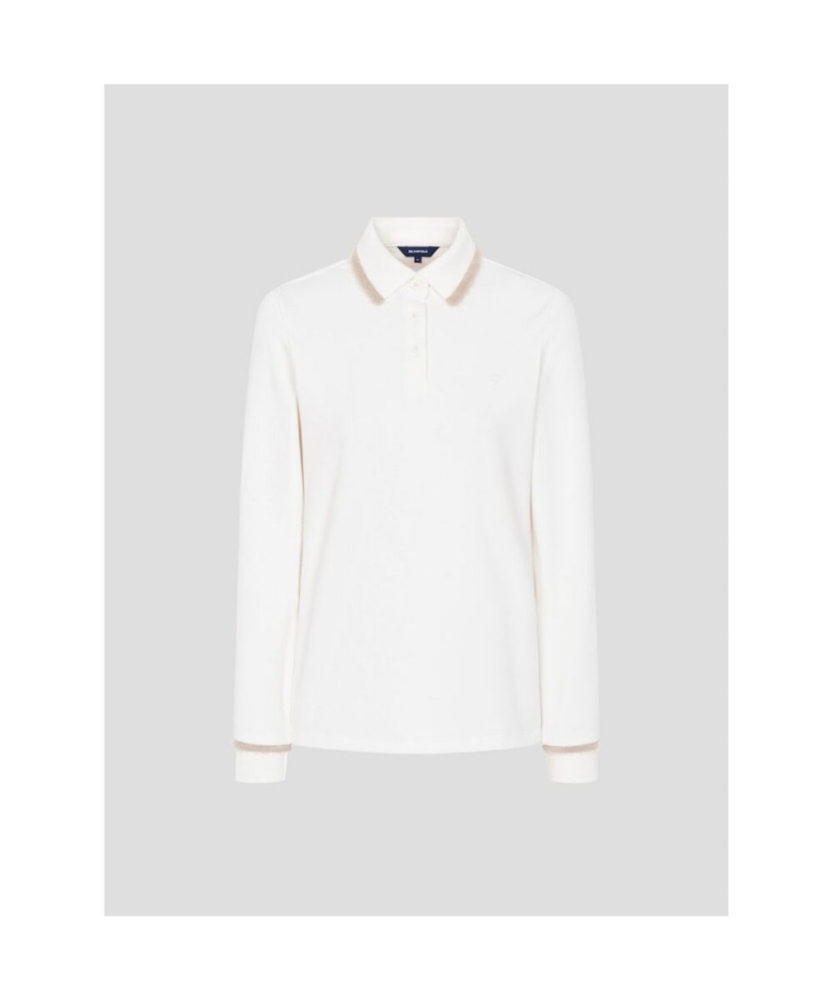 빈폴골프(BEANPOLE GOLF) 여성 기모 칼라포인트 긴소매 티셔츠  아이보리