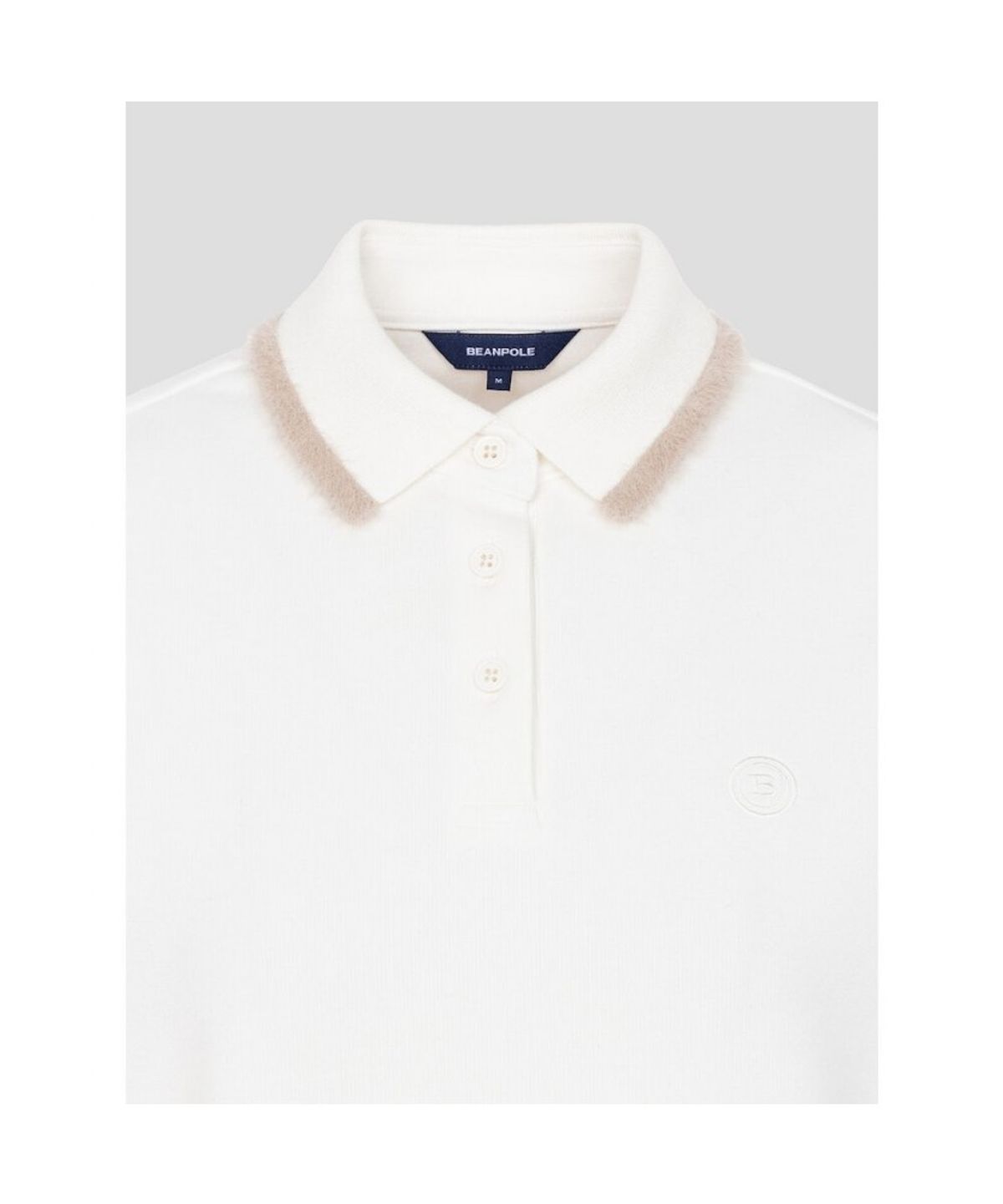 빈폴골프(BEANPOLE GOLF) 여성 기모 칼라포인트 긴소매 티셔츠  아이보리