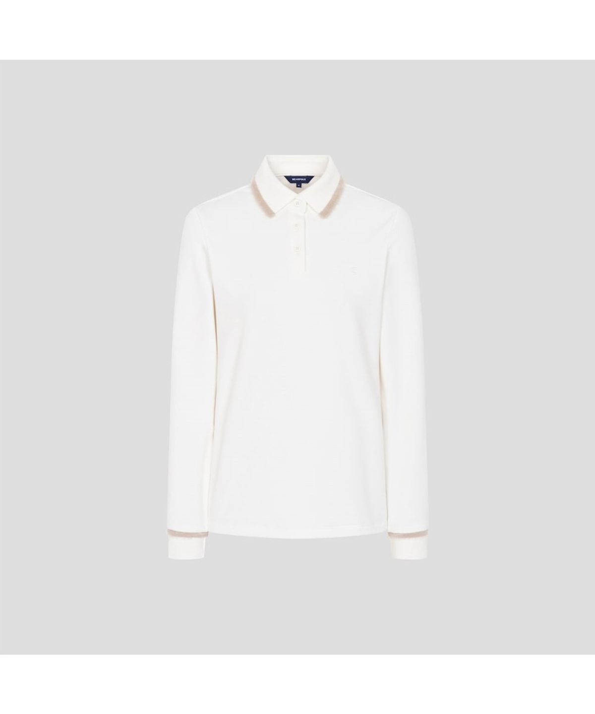 빈폴골프(BEANPOLE GOLF) 여성 기모 칼라포인트 긴소매 티셔츠  아이보리