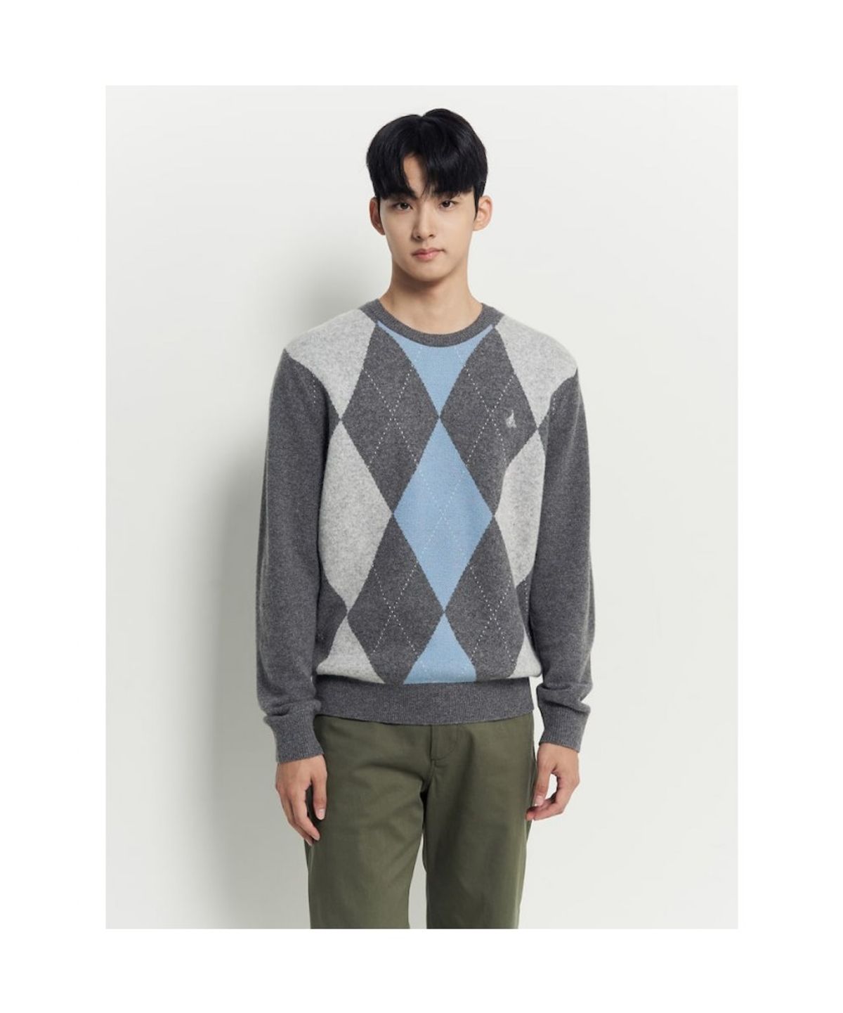 빈폴 멘(BEANPOLE MEN) 아가일 니트  그레이
