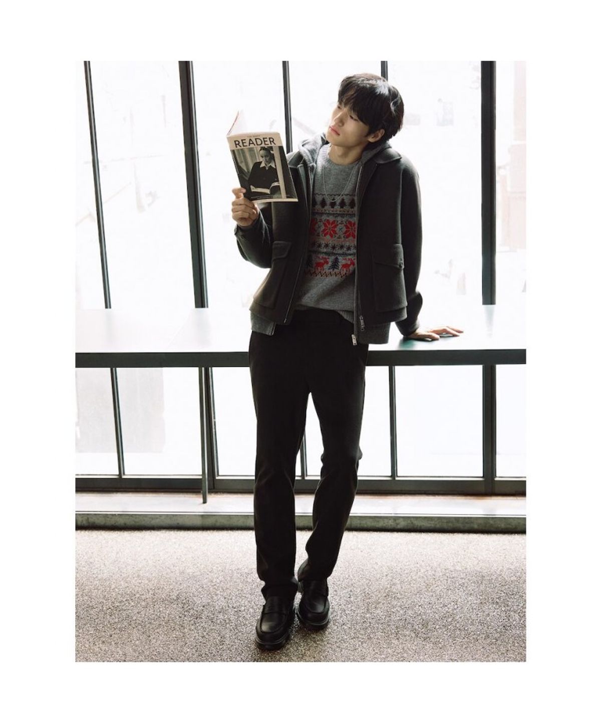 빈폴 멘(BEANPOLE MEN) 핸드메이드 울 브루종  브라운