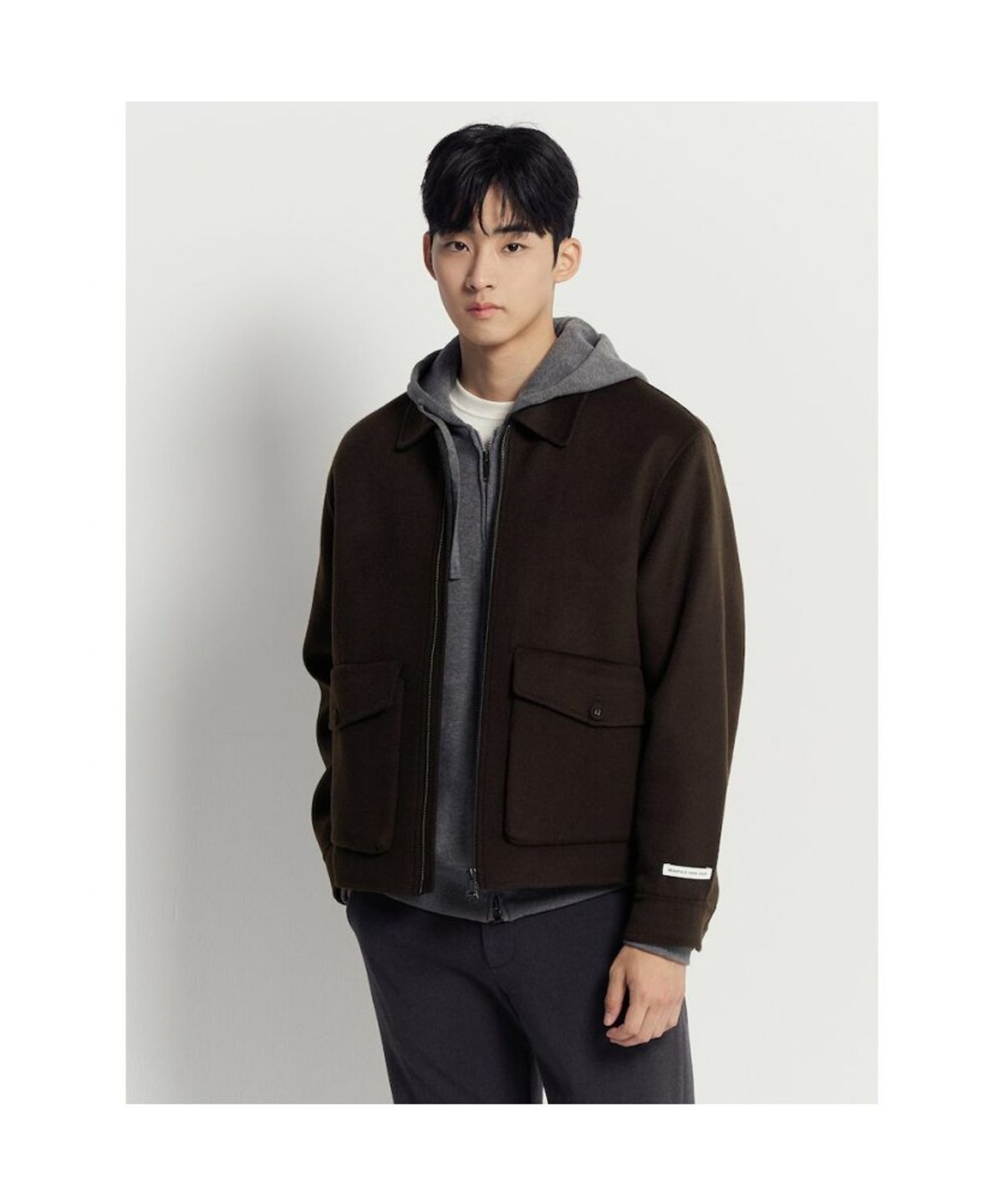 빈폴 멘(BEANPOLE MEN) 핸드메이드 울 브루종  브라운