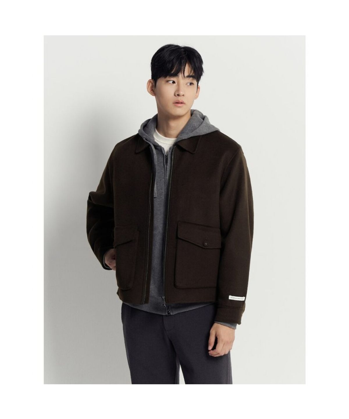빈폴 멘(BEANPOLE MEN) 핸드메이드 울 브루종  브라운