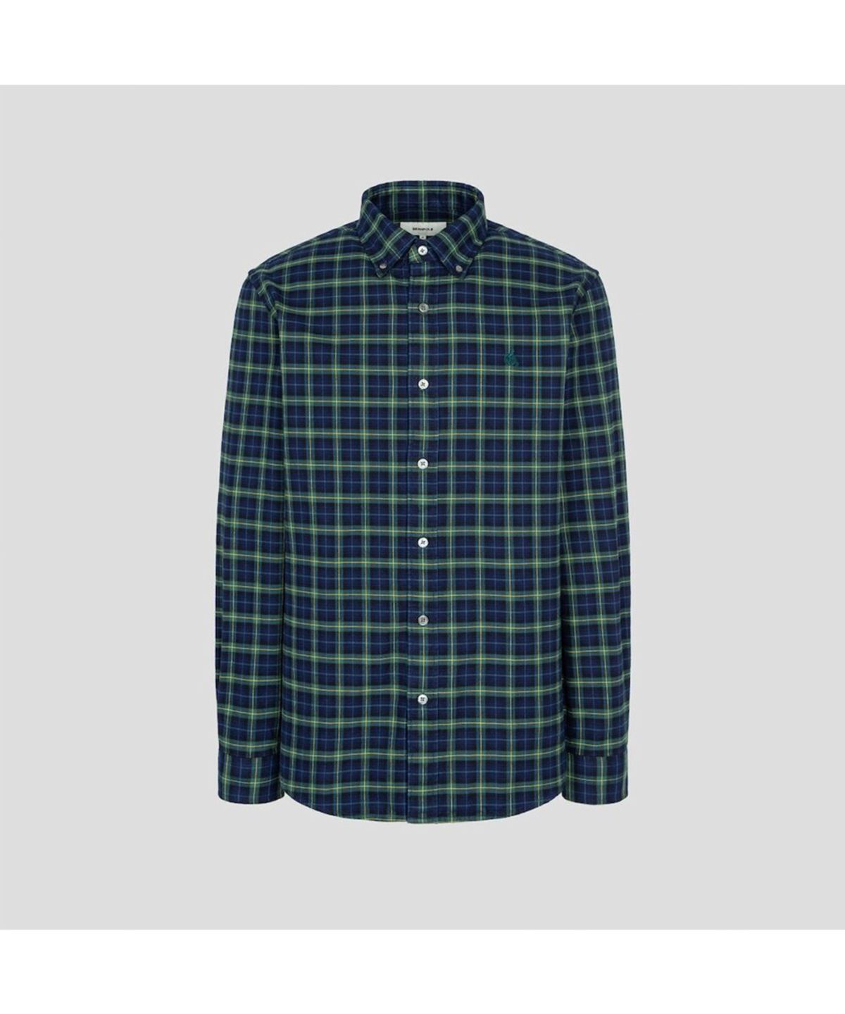 빈폴 멘(BEANPOLE MEN) 브러쉬드 트윌 스몰 체크 셔츠  그린