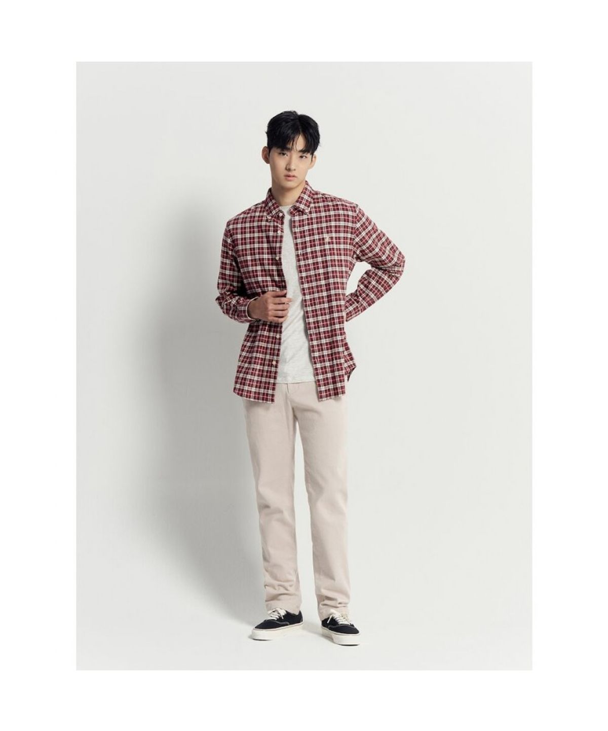 빈폴 멘(BEANPOLE MEN) 10수 트윌 스탠다드핏 팬츠  아이보리