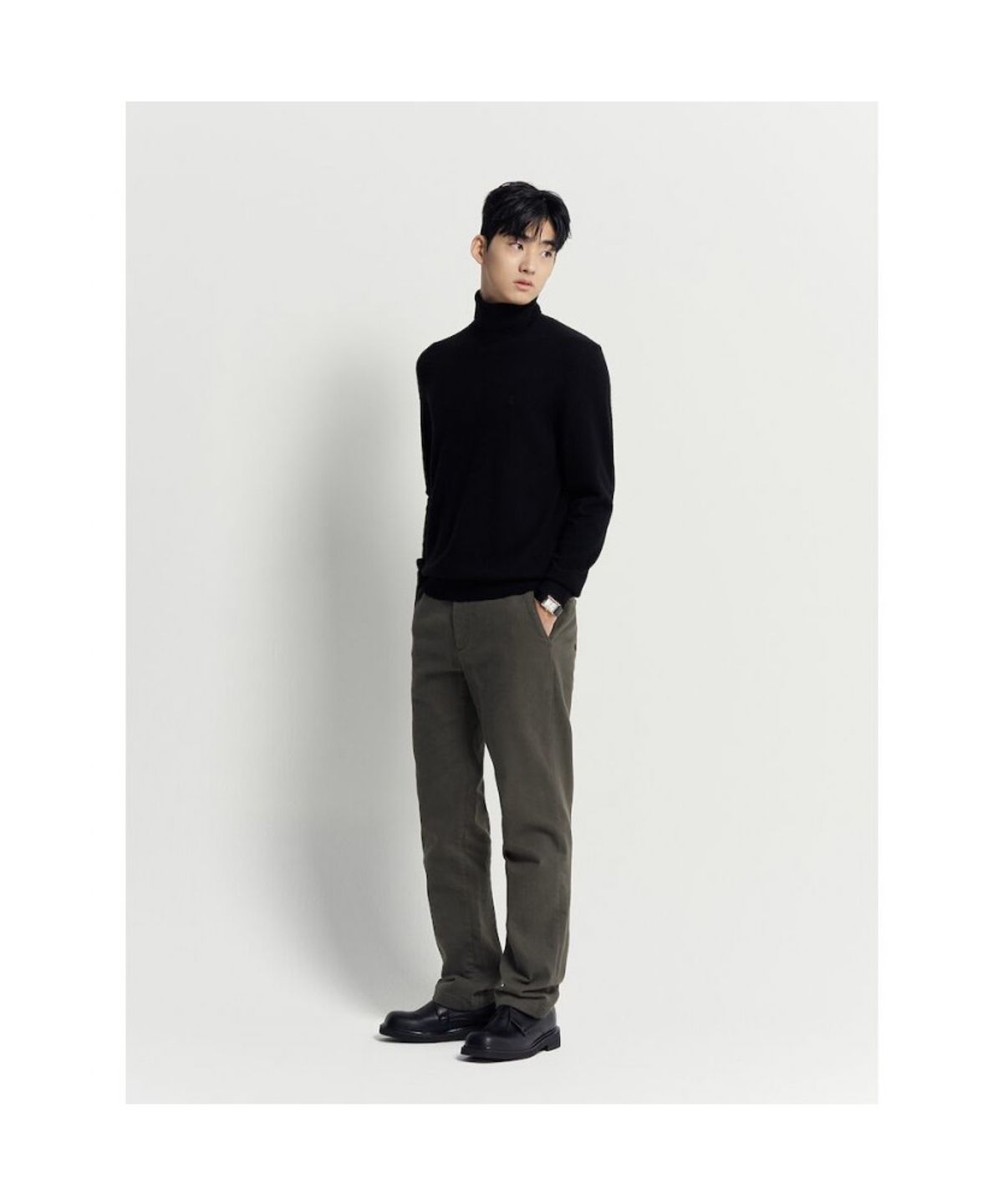 빈폴 멘(BEANPOLE MEN) 10수 트윌 스탠다드핏 팬츠  카키
