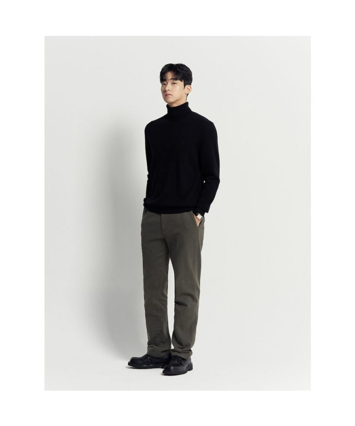 빈폴 멘(BEANPOLE MEN) 10수 트윌 스탠다드핏 팬츠  카키