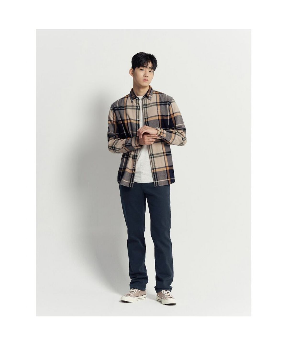 빈폴 멘(BEANPOLE MEN) 10수 트윌 스탠다드핏 팬츠  네이비