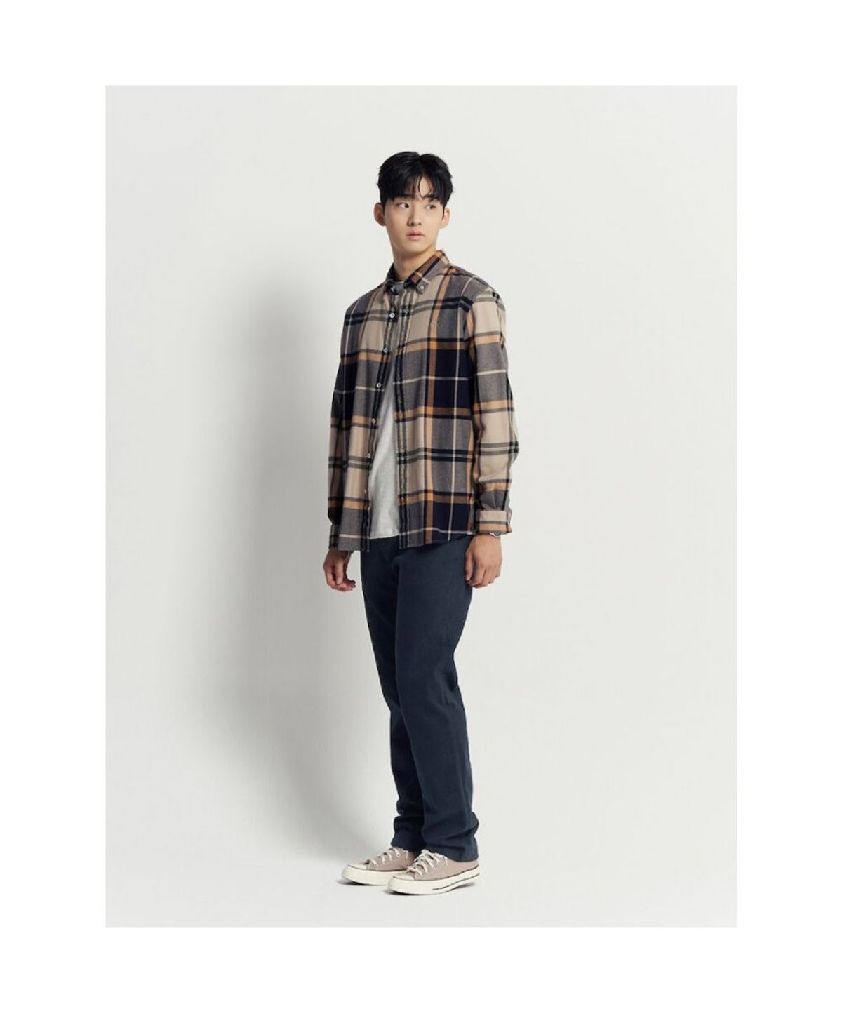 빈폴 멘(BEANPOLE MEN) 10수 트윌 스탠다드핏 팬츠  네이비