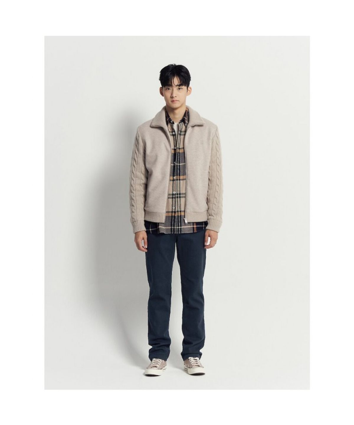 빈폴 멘(BEANPOLE MEN) 10수 트윌 스탠다드핏 팬츠  네이비