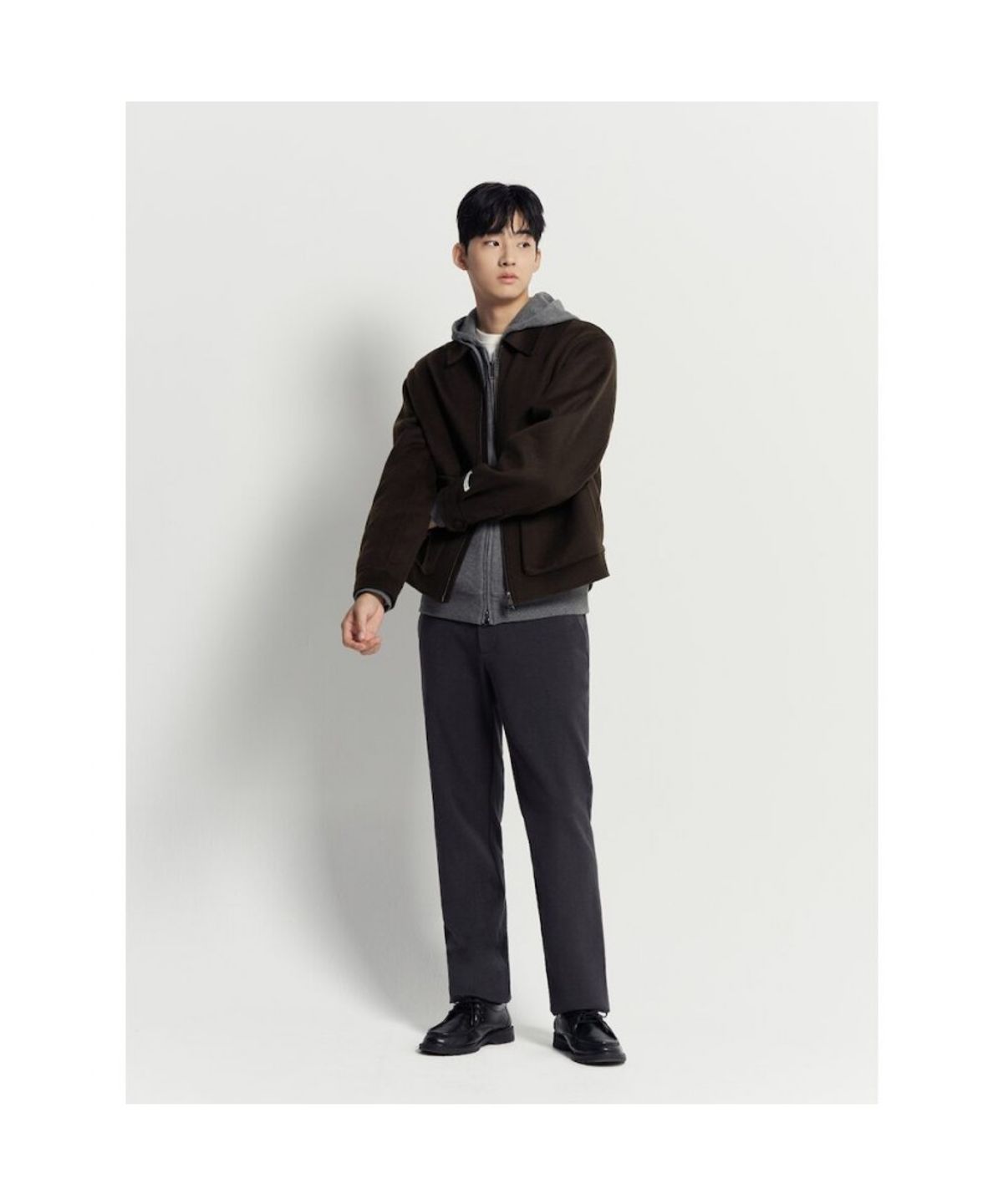 빈폴 멘(BEANPOLE MEN) 기모 스탠다드핏 슬랙스  애쉬