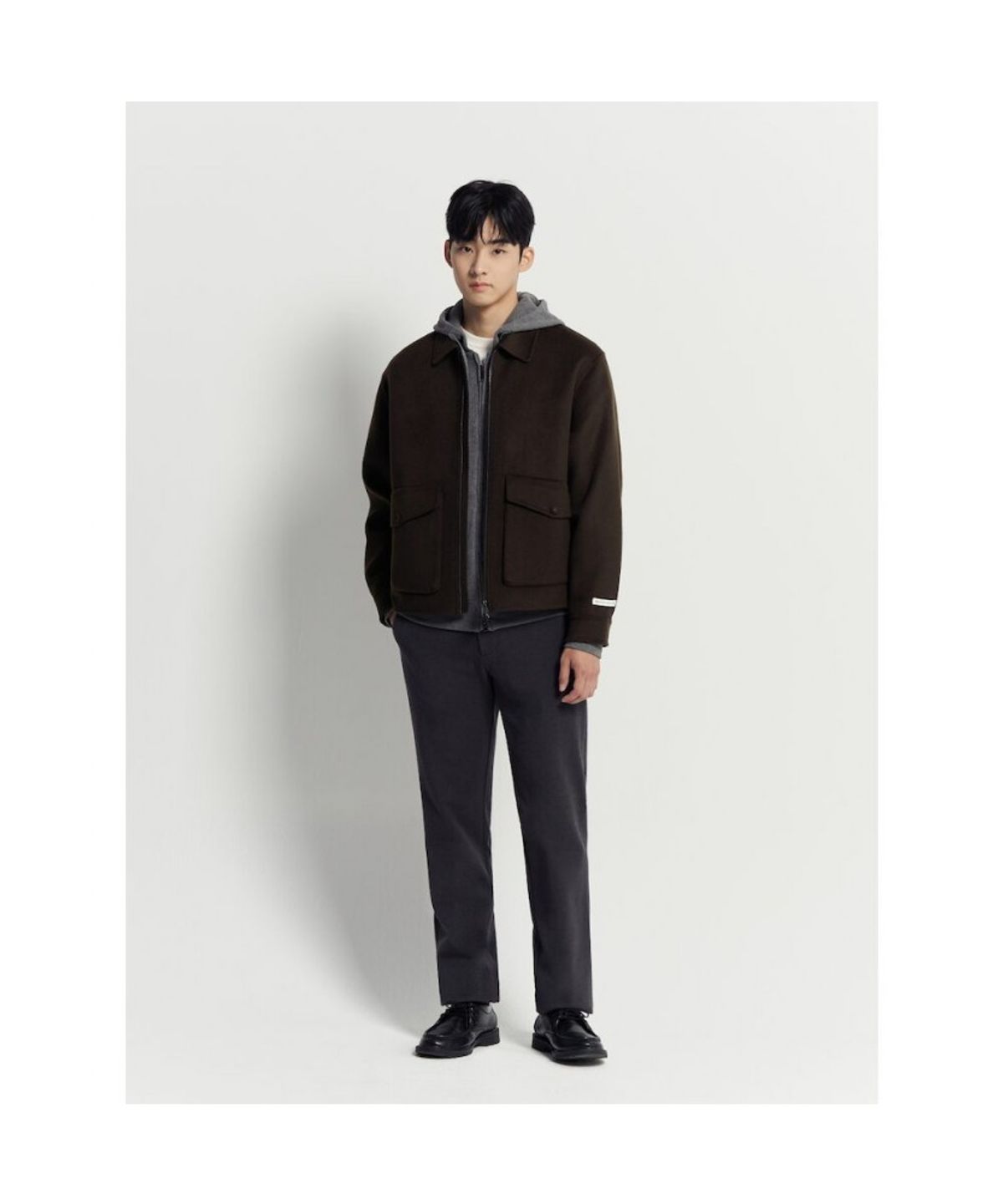 빈폴 멘(BEANPOLE MEN) 기모 스탠다드핏 슬랙스  애쉬
