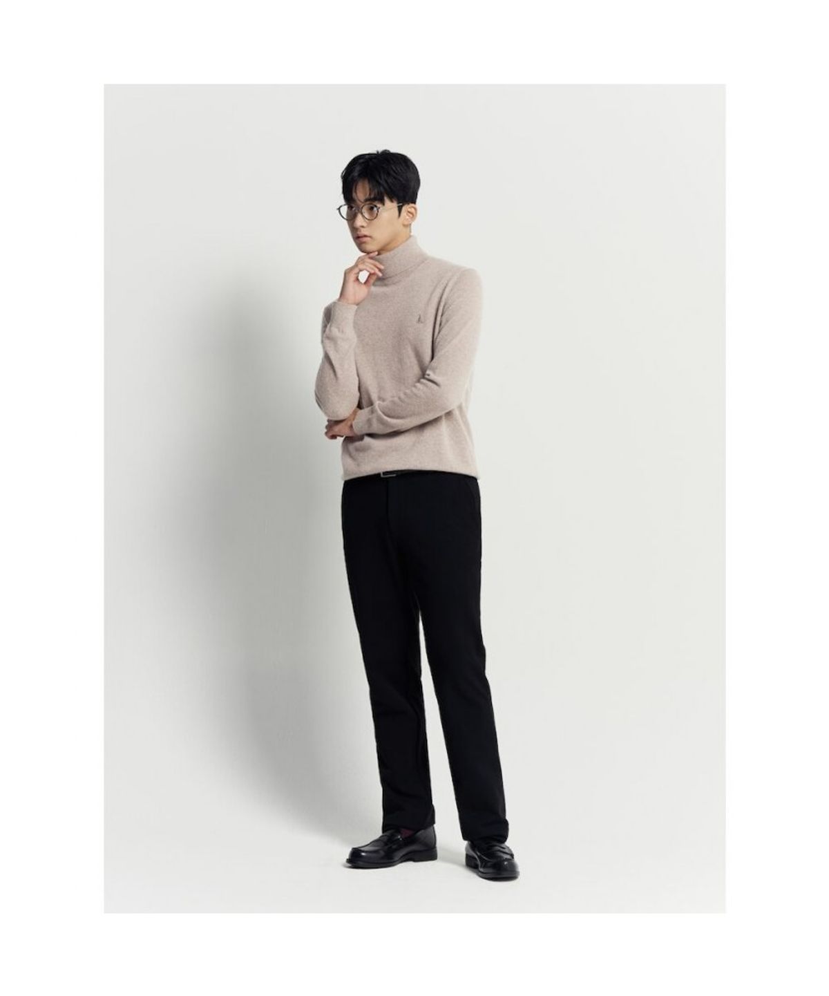 빈폴 멘(BEANPOLE MEN) 기모 스탠다드핏 슬랙스  블랙