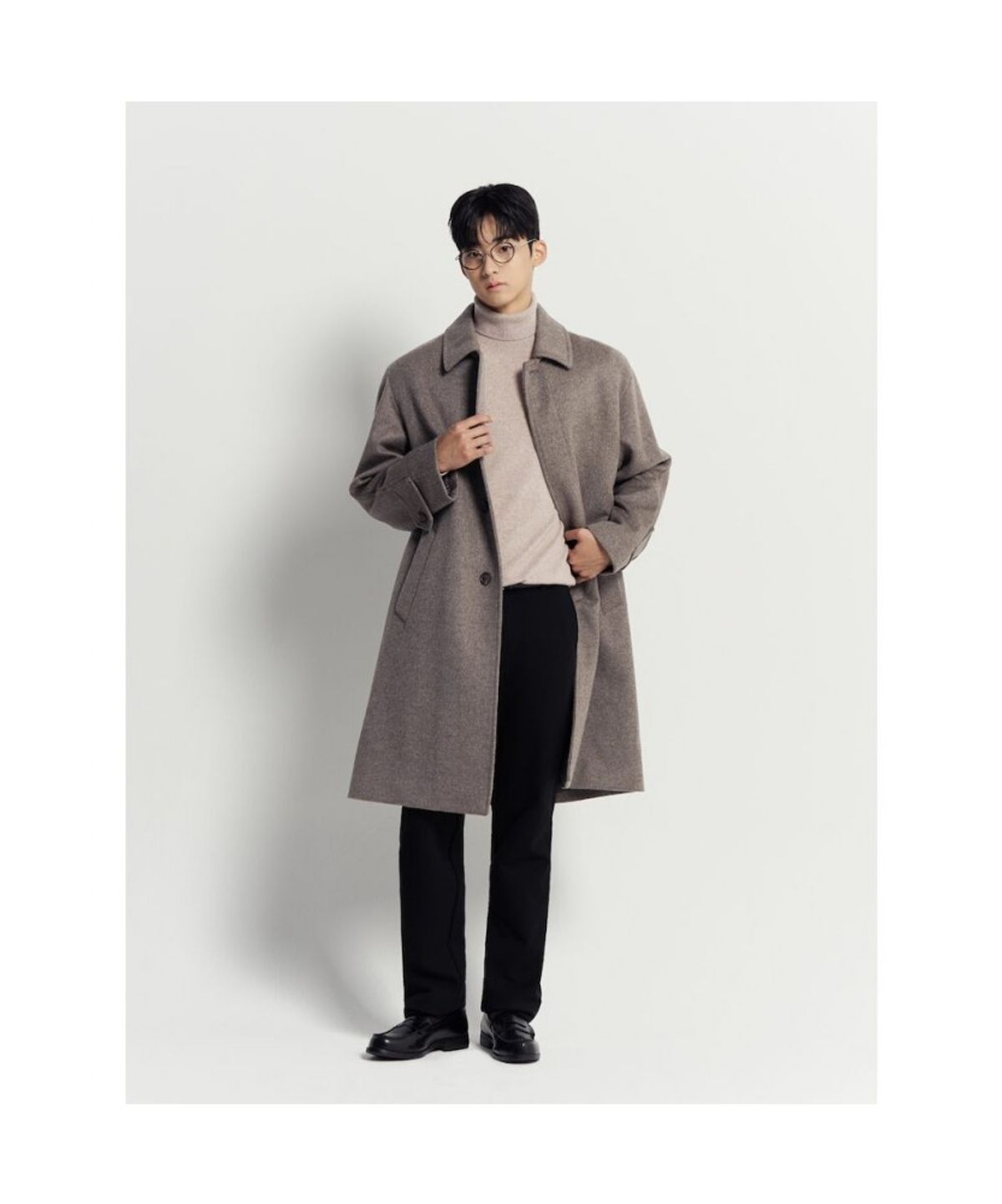 빈폴 멘(BEANPOLE MEN) 기모 스탠다드핏 슬랙스  블랙