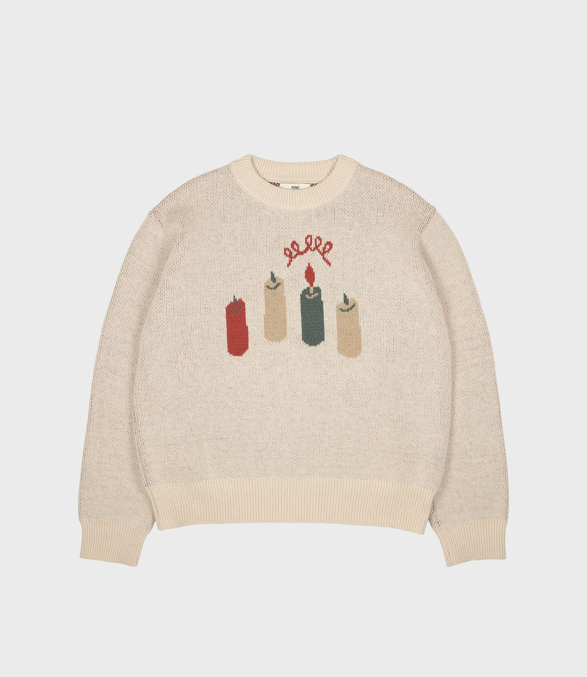 에메모가든(MMOGARDEN) (w) candle jacquard knit (2colors)
