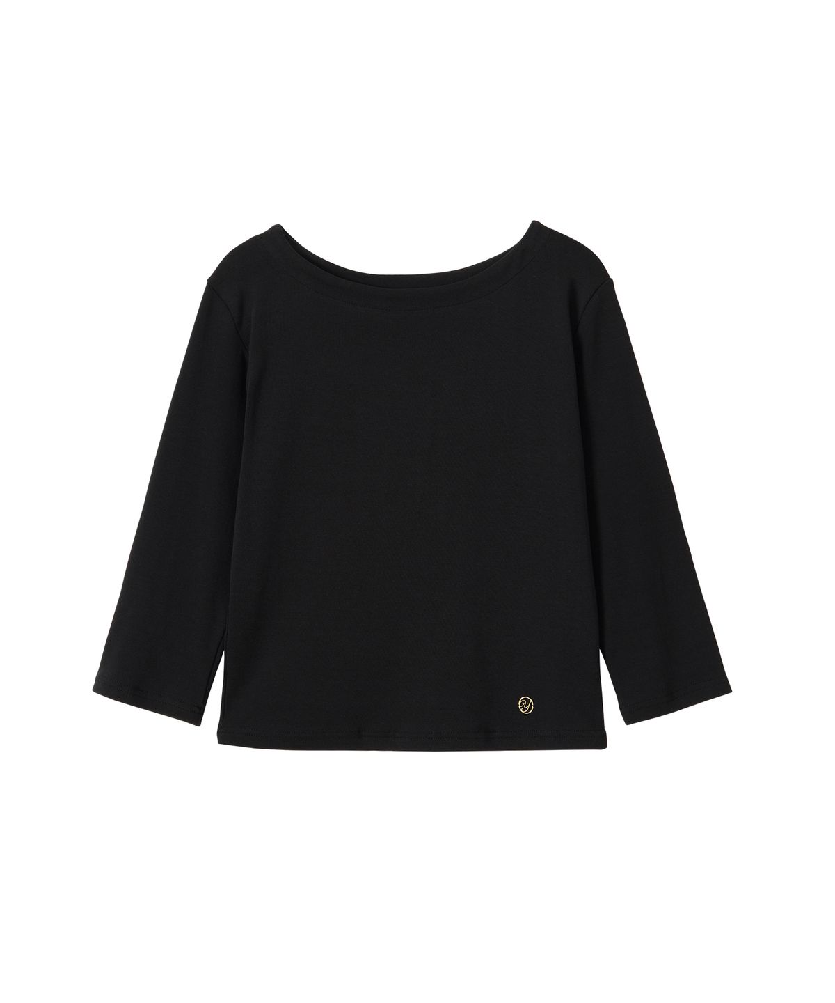 살롱 드 욘(SALON DE YOHN) Boat Neck Classic Tee_ Black
