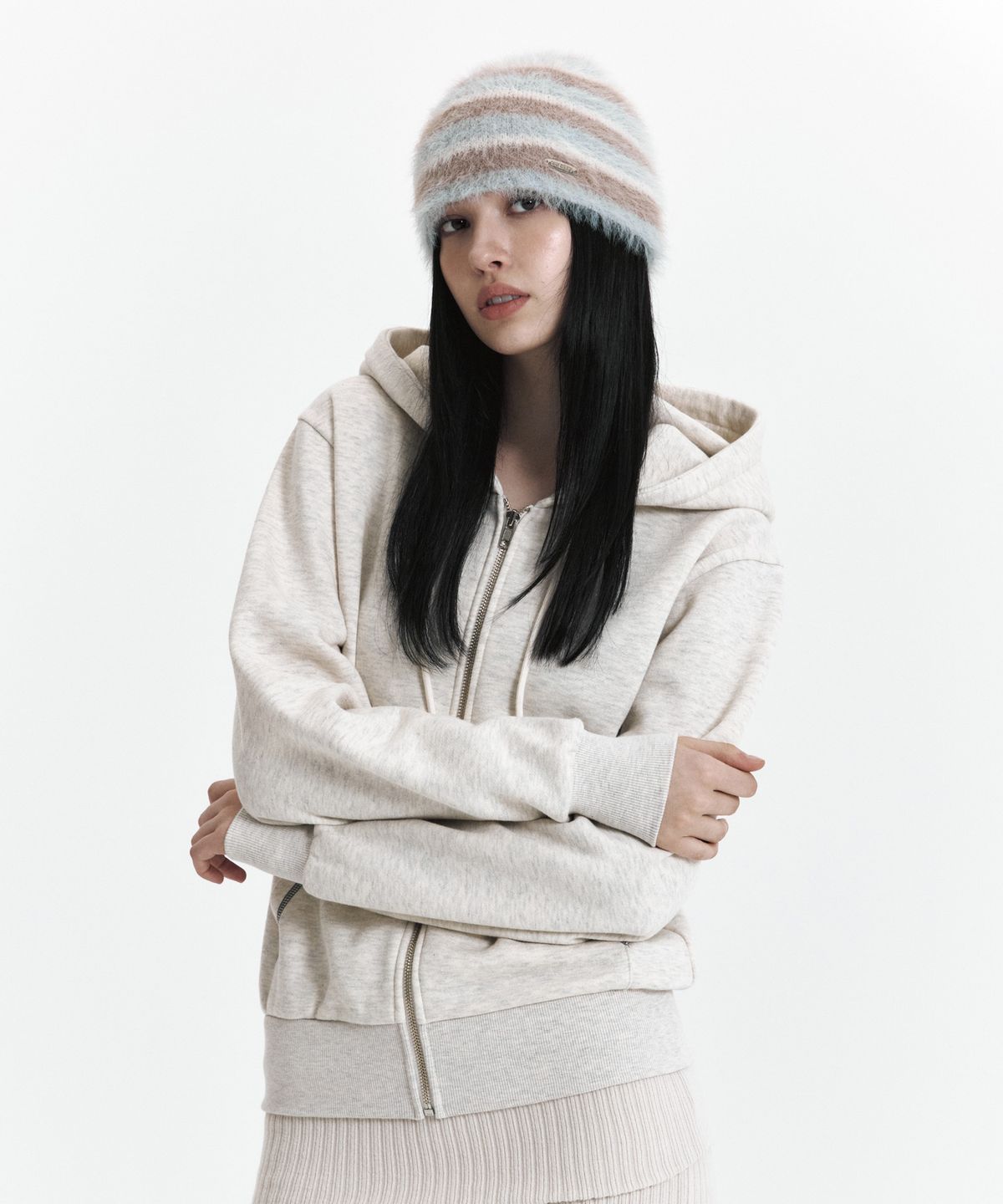 큐리티(CURETTY) C HAIRY BEANIE_LIGHT BLUE