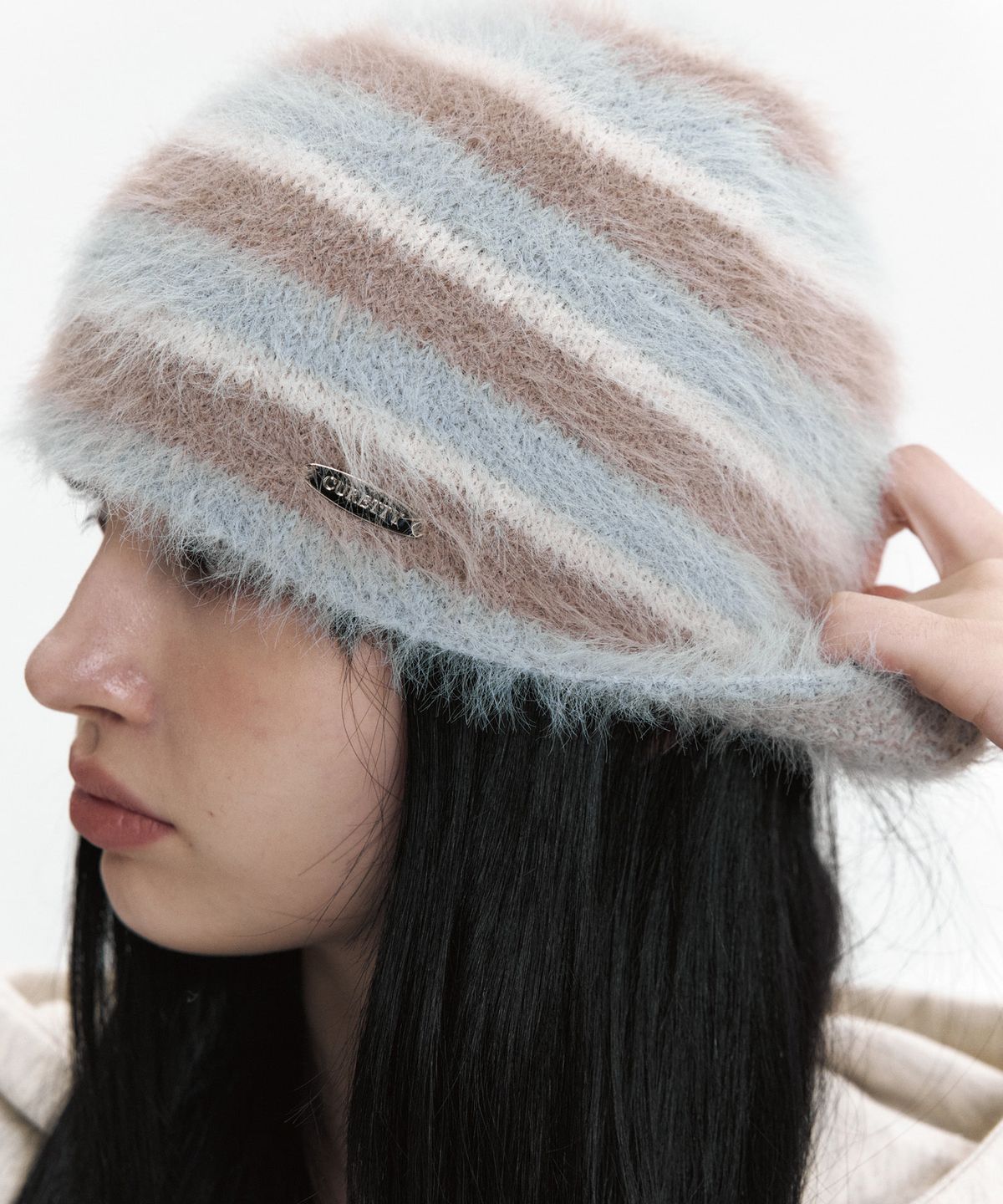 큐리티(CURETTY) C HAIRY BEANIE_LIGHT BLUE