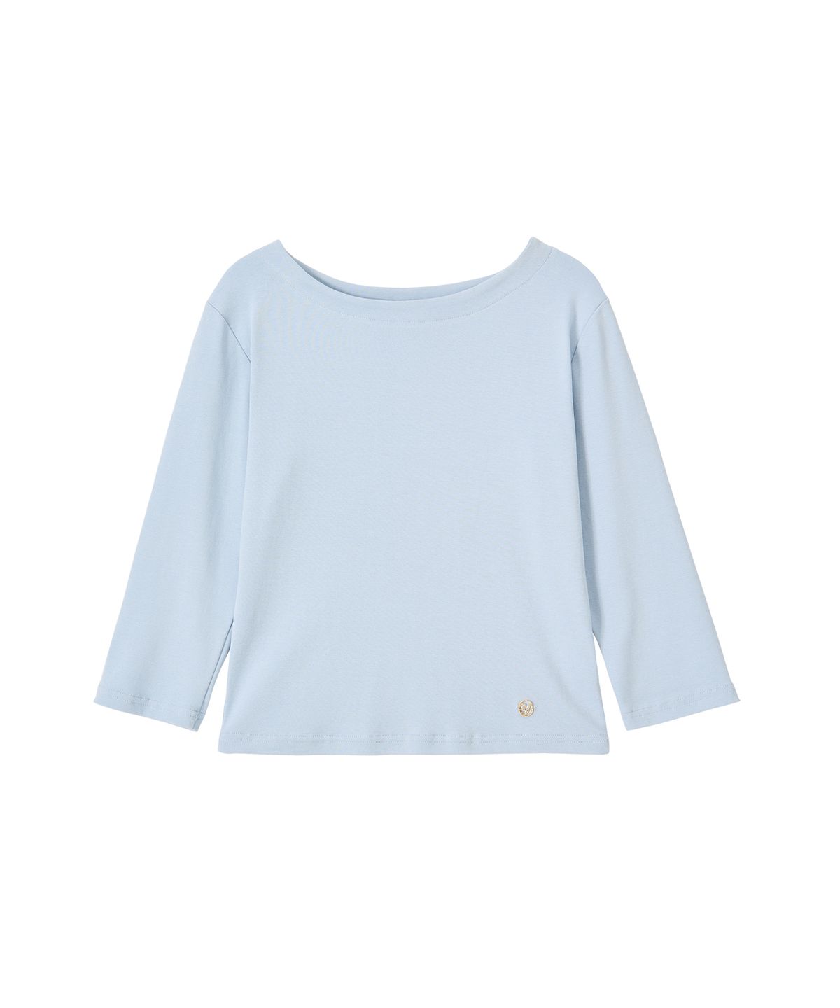 살롱 드 욘(SALON DE YOHN) Boat Neck Classic Tee_ Blue